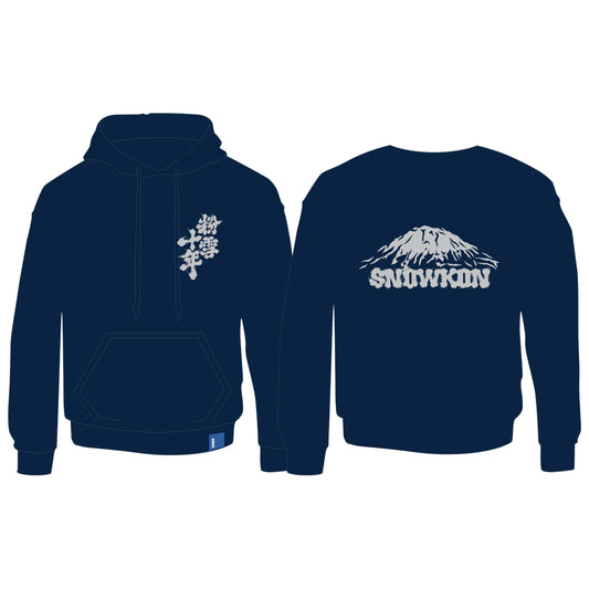 07【ROUND 2】2526_SNOWKON 10th POWDER 10th with Mt. Yotei Hoodie Navy