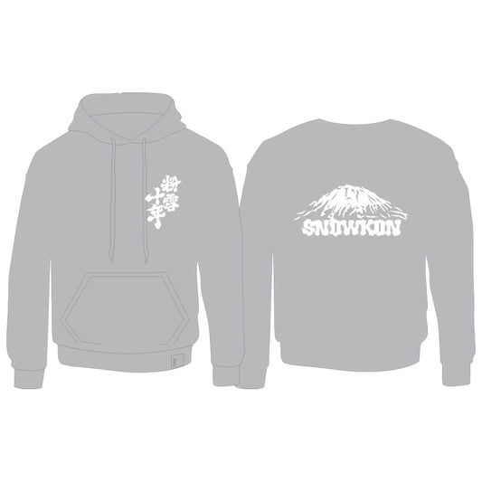 08【ROUND 2】2526_SNOWKON 10th POWDER 10th with Mt. Yotei Hoodie Grey