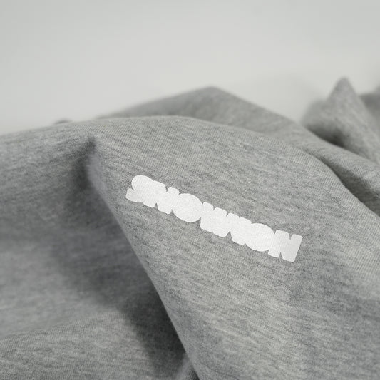 02【ROUND 2】2526_SNOWKON 10th POWDER SNOW Short Tee Grey