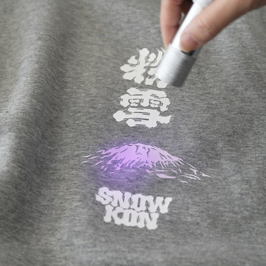 04【ROUND 2】2526_SNOWKON 10th POWDER MT. YOTEI  Short Tee Grey